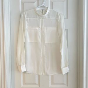 Sheer white blouse from Joe Fresh